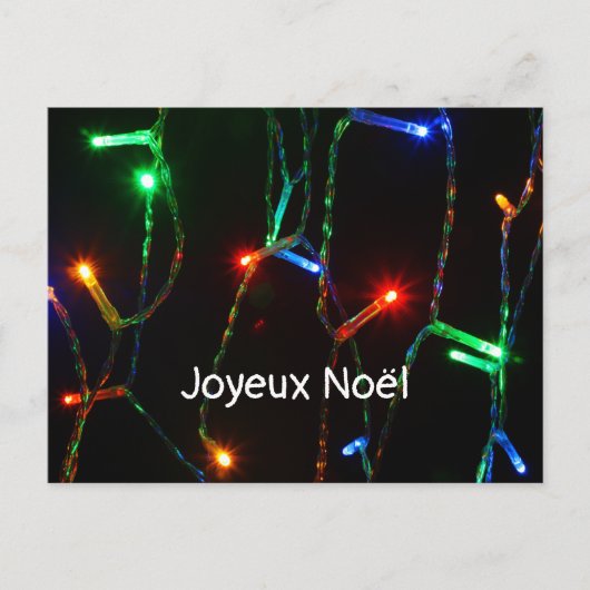 "Prettig kerstfeest" gekleurde kerstverlichting Briefkaart (Voorkant)