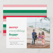 Prettig Kerstfeest Gelukkig Altijd Vakantie Fotoka Feestdagenkaart (Voorkant / Achterkant)