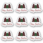 Prettig kerstfeest gelukkig e-mail cadeau decorati sticker (Voorkant)