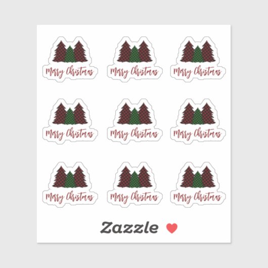 Prettig kerstfeest gelukkig e-mail cadeau decorati sticker (Vel)