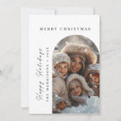 Prettig kerstfeest Gelukkig feestdag aangepaste fo Feestdagenkaart (Voorkant)