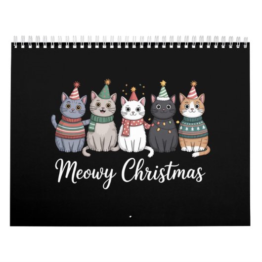 Prettig Kerstfeest Gelukkig Kattenjaar Kattenliefh Kalender (Hoes)