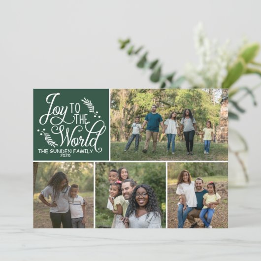 Prettig Kerstfeest Gelukkig Kerstmis Foto Kaart (Staand voorkant)