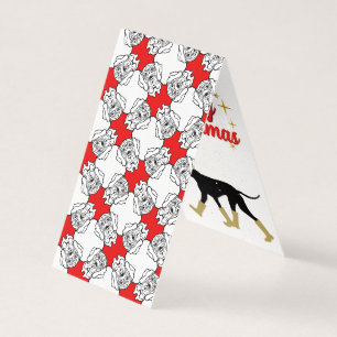 Prettig kerstfeest Gelukkig Nieuw Duitse Dog Jaar Kaart