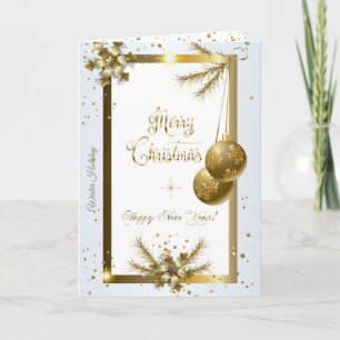 Prettig Kerstfeest & Gelukkig Nieuwjaar! 2023 Goud Feestdagen Kaart
