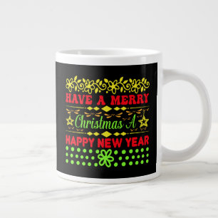 Prettig Kerstfeest Gelukkig Nieuwjaar-65285 Grote Koffiekop