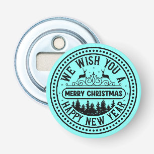 Prettig Kerstfeest Gelukkig Nieuwjaar-66244 Button Flesopener