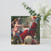 Prettig kerstfeest & Gelukkig Nieuwjaar aankondigi Feestdagenkaart (Staand voorkant)