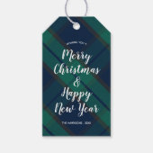 Prettig kerstfeest Gelukkig nieuwjaar Black Watch  Cadeaulabel (Voorkant)
