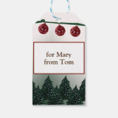 Prettig kerstfeest, gelukkig nieuwjaar cadeaulabel (Achterkant)