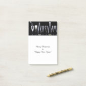 Prettig kerstfeest & Gelukkig nieuwjaar, Champagne Post-it® Notes (Op bureau)