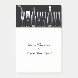 Prettig kerstfeest & Gelukkig nieuwjaar, Champagne Post-it® Notes