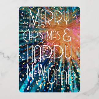 Prettig kerstfeest Gelukkig nieuwjaar Confetti exp Folie Feestdagenkaart