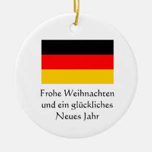 Prettig kerstfeest & Gelukkig nieuwjaar Duitse orn Keramisch Ornament