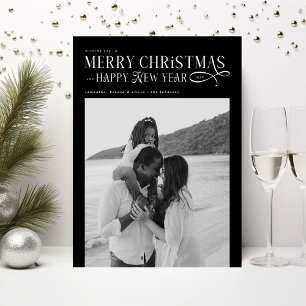 Prettig Kerstfeest Gelukkig Nieuwjaar Familie 2 Fo Feestdagenkaart