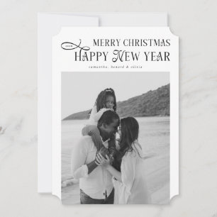 Prettig kerstfeest Gelukkig nieuwjaar Familie 4 fo Feestdagenkaart