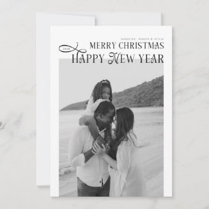 Prettig Kerstfeest Gelukkig Nieuwjaar Familie 4 Fo Feestdagenkaart