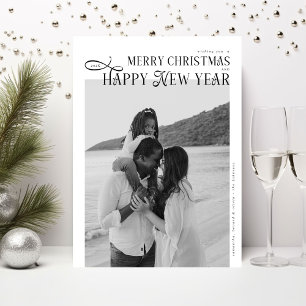 Prettig kerstfeest Gelukkig nieuwjaar Familie 4 fo Feestdagenkaart