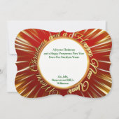 Prettig Kerstfeest Gelukkig Nieuwjaar Fancy Cut Fo Feestdagenkaart (Achterkant)