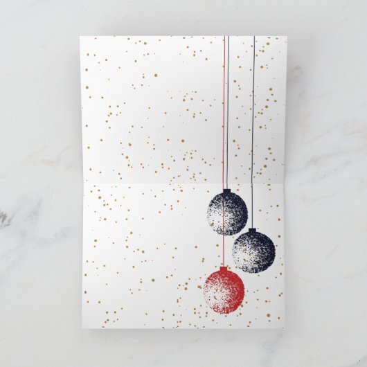 Prettig Kerstfeest, Gelukkig Nieuwjaar Feestdagen Kaart (Binnen)