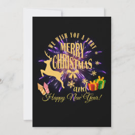 Prettig kerstfeest Gelukkig nieuwjaar Feestdagenkaart