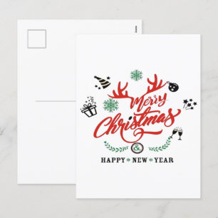 Prettig Kerstfeest Gelukkig Nieuwjaar Feestdagenkaart