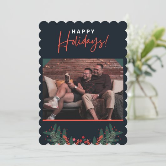 Prettig kerstfeest Gelukkig nieuwjaar kaart (Staand voorkant)