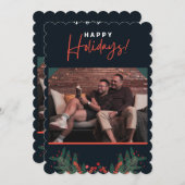 Prettig kerstfeest Gelukkig nieuwjaar kaart (Voorkant / Achterkant)