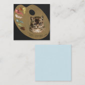 Prettig Kerstfeest/Gelukkig Nieuwjaar Kat Notitiekaartje (Voorkant / Achterkant)