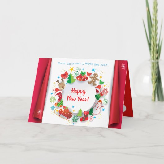 Prettig kerstfeest & Gelukkig nieuwjaar! KERST Kaart (Voorkant)