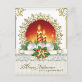 Prettig kerstfeest Gelukkig nieuwjaar Kerstornamen Briefkaart