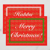 Prettig kerstfeest & gelukkig nieuwjaar ~lintje ha feestdagenkaart (Voorkant / Achterkant)