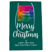 Prettig Kerstfeest Gelukkig Nieuwjaar Logo Of Afbe Medium Cadeauzakje (Voorkant)