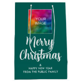 Prettig Kerstfeest Gelukkig Nieuwjaar Logo Of Afbe Medium Cadeauzakje (Achterkant)