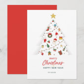 Prettig kerstfeest Gelukkig nieuwjaar Mooie kerstb Kaart (Voorkant / Achterkant)