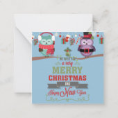 Prettig kerstfeest/Gelukkig nieuwjaar Notitiekaartje (Achterkant)