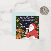 Prettig Kerstfeest/Gelukkig Nieuwjaar Notitiekaartje (Voorkant / Achterkant in situ)