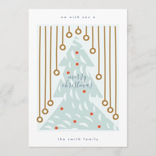 Prettig Kerstfeest | Gelukkig Nieuwjaar Pastel Boo Feestdagenkaart (Voorkant)