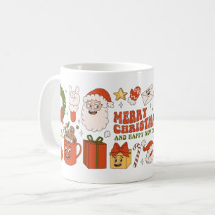 Prettig kerstfeest & gelukkig nieuwjaar Schattige Koffiemok