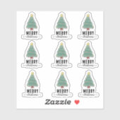 Prettig Kerstfeest Gelukkig Post Cadeaupakket Deco Sticker (Vel)