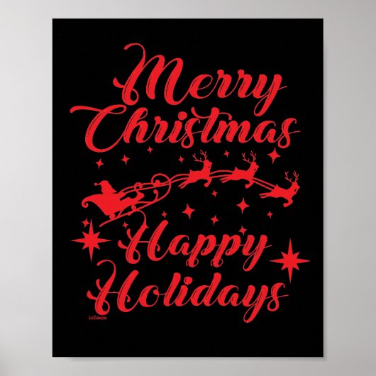 PRETTIG KERSTFEEST GELUKKIGE FEestdagen Poster (Voorkant)