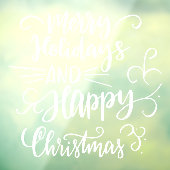 Prettig kerstfeest Gelukkige Feestdagen Wit Raamsticker (Vel 3)