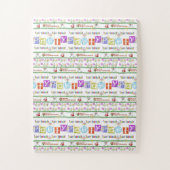 Prettig kerstfeest Gelukkige verjaardag Legpuzzel (Verticaal)