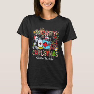 Prettig kerstfeest Gepensioneerde Verpleegster Lev T-shirt