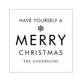 Prettig Kerstfeest Gepersonaliseerd Rubberstempel (Afrduk)