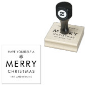 Prettig Kerstfeest Gepersonaliseerd Rubberstempel (Gestempeld)
