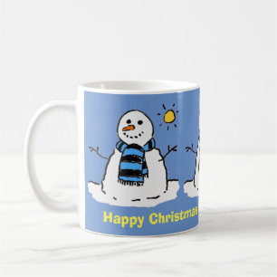 Prettig kerstfeest gepersonaliseerde groet. koffiemok