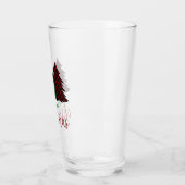Prettig kerstfeest geruite patroon Kerstboom Glas (Links)