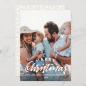 PRETTIG KERSTFEEST Geschetste gepersonaliseerde fo Feestdagenkaart (Voorkant / Achterkant)