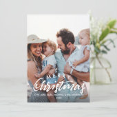 PRETTIG KERSTFEEST Geschetste gepersonaliseerde fo Feestdagenkaart (Staand voorkant)